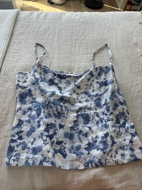 Reformation Blue and White Floral Cami Tank